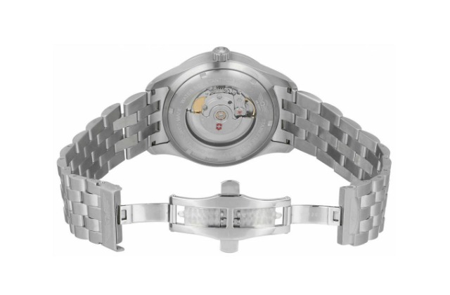 best_watch_under_1000_automatic_Victorinox_Men's_241508_AirBoss_Analog_Display_Swiss_Automatic_Silver_Watch_wrist_band