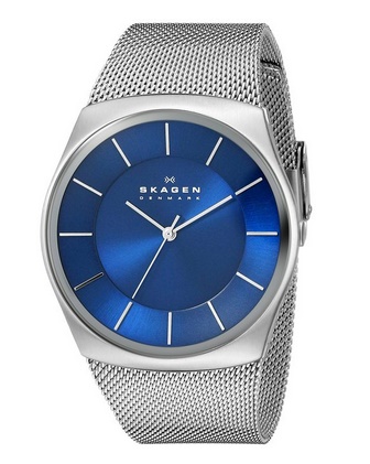 Skagen Men's SKW6068 "Havene" Silver-Tone Stainless Steel Watch with Mesh Band